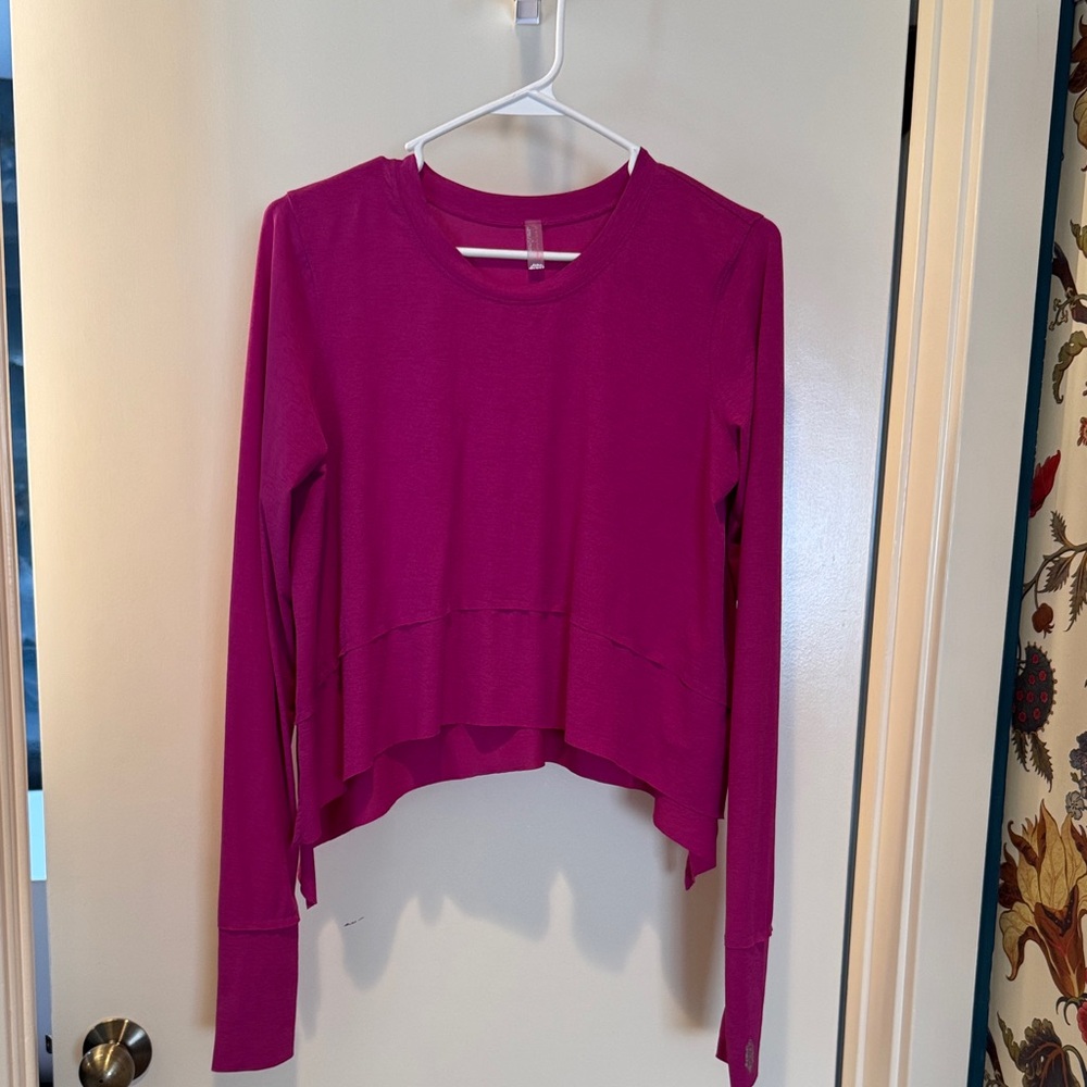 Fuchsia Crewneck Long Sleeve Top by free people